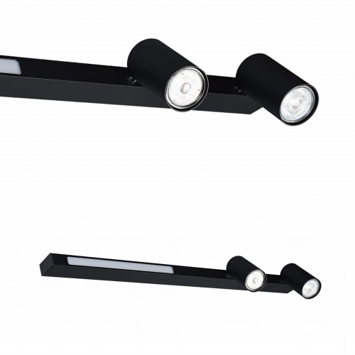 Reflektorki sufitowe na listwie GU10 MANNARI kolor Czarny + LED 8W 3000K - S230757203 Zuma Line