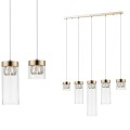 Lampa wisząca do jadalni nad stół szklane klosze GEM na 5xG9 P0389-05E-F7AC Zuma Line