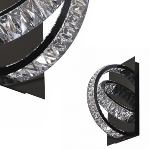 Kinkiet w stylu glamour TULA kolor Czarny chrom, LED 18W 2700-6000K  - MX3274-2-3BCT Zuma Line