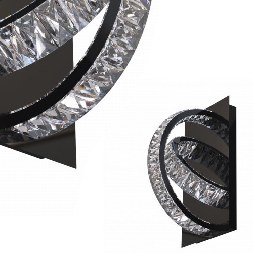 Kinkiet w stylu glamour TULA kolor Czarny chrom, LED 18W 2700-6000K  - MX3274-2-3BCT Zuma Line