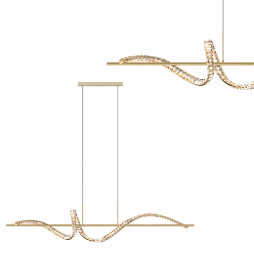 Lampa wisząca złota z kryształkami ATHESA, LED 26W 2700-6000K - MD3170-1-3GT Zuma Line