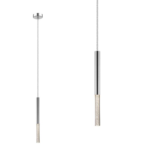 Chromowana lampa wisząca rurka ozdobna nad stół ONE P0461-01E-F4F4 Zuma Line