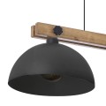 Lampa wisząca OSLO na drewnianej belce z dwoma metalowymi kloszami w stylu skandynawskim TK Lighting