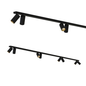 Listwa sufitowa 300cm MONO VIII 2x150 BLACK/GOLD 7698 Nowodvorski Lighting