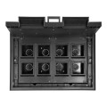  Puszka podłogowa na gniazda modułowe 8 x 45x45mm lub 16 x 22,5x45mm, pokrywa: plastik, czarna Orno
