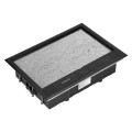  Puszka podłogowa na gniazda modułowe 8 x 45x45mm lub 16 x 22,5x45mm, pokrywa: materiał własny, czarna