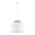 Lampa wisząca biała o średnicy 38cm  DUO WHITE JUTA 1xE27 1856 TK Lighting