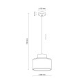 Lampa wisząca biała o średnicy 38cm  DUO WHITE JUTA 1xE27 1856 TK Lighting