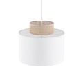 Lampa wisząca biała o średnicy 38cm  DUO WHITE JUTA 1xE27 1856 TK Lighting