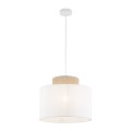 Lampa wisząca biała o średnicy 38cm  DUO WHITE JUTA 1xE27 1856 TK Lighting