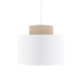 Lampa wisząca biała o średnicy 38cm  DUO WHITE JUTA 1xE27 1856 TK Lighting
