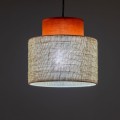 Lampa wisząca z dwukolorowym kloszem o średnicy 25cm DUO JUTA BROWN na E27 2785 TK Lighting