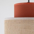 Lampa wisząca z dwukolorowym kloszem o średnicy 25cm DUO JUTA BROWN na E27 2785 TK Lighting