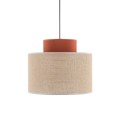 Lampa wisząca z dwukolorowym abażurem DUO JUTA BROWN 1xE27 3139 TK Lighting