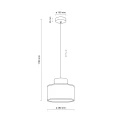 Lampa wisząca z dwukolorowym abażurem DUO JUTA BROWN 1xE27 3139 TK Lighting