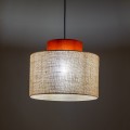 Lampa wisząca z dwukolorowym abażurem DUO JUTA BROWN 1xE27 3139 TK Lighting