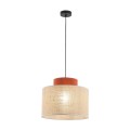 Lampa wisząca z dwukolorowym abażurem DUO JUTA BROWN 1xE27 3139 TK Lighting