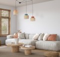Lampa wisząca typu pająk z 3 kloszami DUO JUTA MIX na E27 3140 TK Lighting