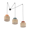 Lampa wisząca typu pająk z 3 kloszami DUO JUTA MIX na E27 3140 TK Lighting