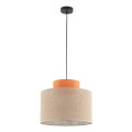 Lampa wisząca dwukolorowa o średnicy 38cm DUO JUTA ORANGE 1xE27 3227 TK Lighting