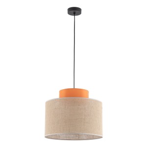 Lampa wisząca dwukolorowa o średnicy 38cm DUO JUTA ORANGE 1xE27 3227 TK Lighting