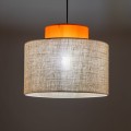 Lampa wisząca dwukolorowa o średnicy 38cm DUO JUTA ORANGE 1xE27 3227 TK Lighting