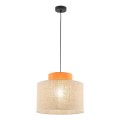 Lampa wisząca dwukolorowa o średnicy 38cm DUO JUTA ORANGE 1xE27 3227 TK Lighting