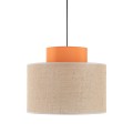 Lampa wisząca dwukolorowa o średnicy 38cm DUO JUTA ORANGE 1xE27 3227 TK Lighting