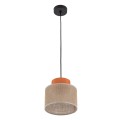 Lampa wisząca dwukolorowa DUO JUTA ORANGE na E27 3255 TK Lighting