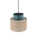 Lampa wisząca z podwójnym kloszem DUO JUTA GREEN na E27 3257 TK Lighting