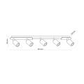 Lampa sufitowa z 5 reflektorkami na GU10 COVER WOOD 5777 TK Lighting