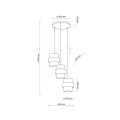 Lampa wisząca z abażurami w kolorze juty CALISTO JUTA na E27 6098 TK Lighting