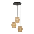 Lampa wisząca z abażurami w kolorze juty CALISTO JUTA na E27 6098 TK Lighting