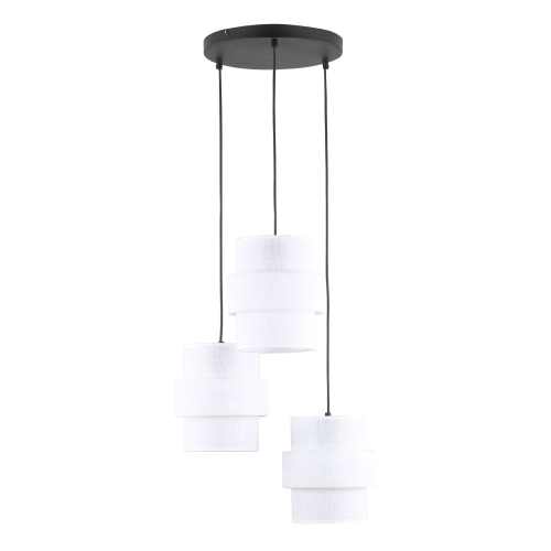 Lampa wisząca na okrągłej rozecie z białymi kloszami CALISTO WHITE na E27  6018 TK Lighting