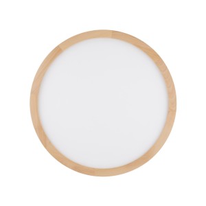 Lampa sufitowa okrągła z drewnianą obwódką średnica 50cm zmienna barwa AQUA WOOD BUK 45W LED 18008 TK Lighting