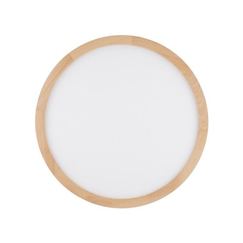 Lampa sufitowa okrągła z drewnianą obwódką średnica 50cm zmienna barwa AQUA WOOD BUK 45W LED 18008 TK Lighting
