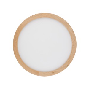 Lampa sufitowa okrągła z drewnianą obwódką zmienna barwa średnica 40cm AQUA WOOD BUK 400 36W LED 18011 TK Lighting