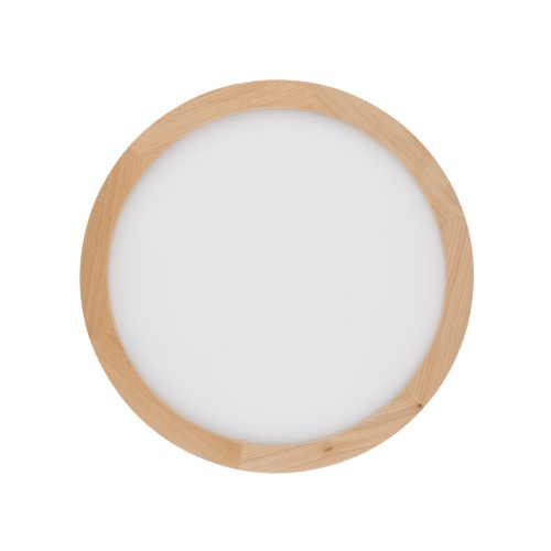 Lampa sufitowa okrągła z drewnianą obwódką zmienna barwa średnica 40cm AQUA WOOD BUK 400 36W LED 18011 TK Lighting