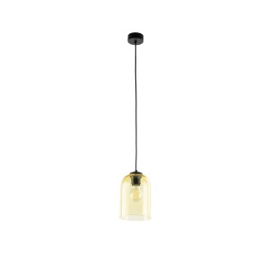 Lampa wisząca z żółtym, szklanym kloszem na 1xE27 MOLLY YELLOW 1 10297 TK Lighting