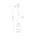 Lampa wisząca ze szklanym, zielonym kloszem 1xE27 MOLLY GREEN 1 10298 TK Lighting