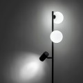 Lampa podłogowa z 2 białymi kloszami i czarnym reflektorkiem VOX 16063 TK Lighting