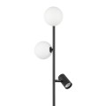 Lampa podłogowa z 2 białymi kloszami i czarnym reflektorkiem VOX 16063 TK Lighting