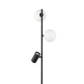 Lampa podłogowa z 2 białymi kloszami i czarnym reflektorkiem VOX 16063 TK Lighting