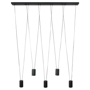 Lampa wisząca Toledo 5xGU10 czarna LP-432/5P BK Light Prestige
