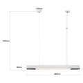 Lampa wisząca Cali M LED CCT Tuya biała LP-1301/1P M WH Smart Light Prestige