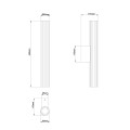 Kinkiet ścienny Linea LED CCT IP44 czarny LP-0510/1W-45 BK Light Prestige