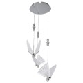 Lampa wisząca Mariposa trzy motyle na rozecie chrom LP-1715/3P CH Light Prestige