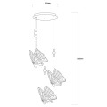 Lampa wisząca Mariposa trzy motyle na rozecie chrom LP-1715/3P CH Light Prestige