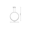 Lampa wisząca Mirror wisząca duża czarna CCT LP-999/1P L BK CCT Light Prestige