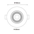 Ruchome oczko podtynkowe Plus białe LED CCT LP-1506/1RS WH Light Prestige